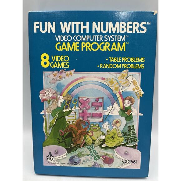 Fun With Numbers CX 2661 Atari 2600 CIB Game, Box, Manual - Picture 9 of 14